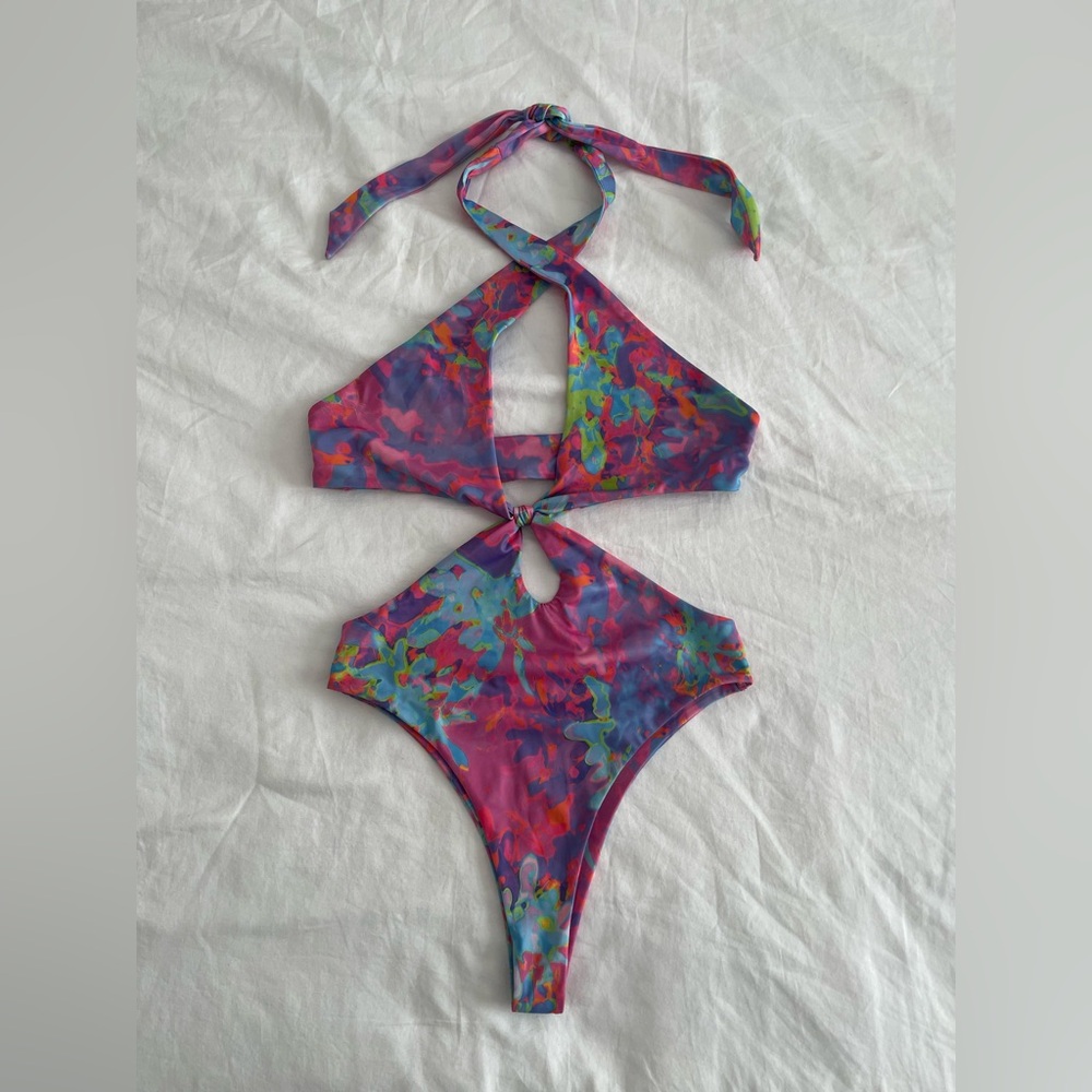 Oh Polly Neena Cut-Out One-Piece Swimsuit | Size Medium - Picture 4 of 5